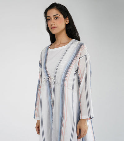 White cotton cape dress