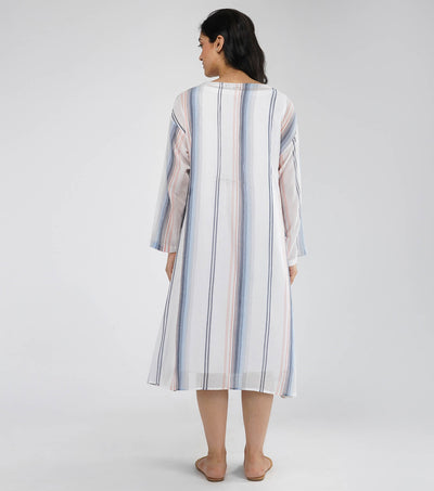 White cotton cape dress