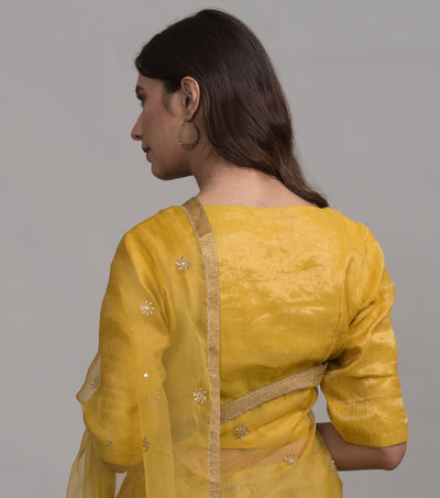 Yellow tissue blouse