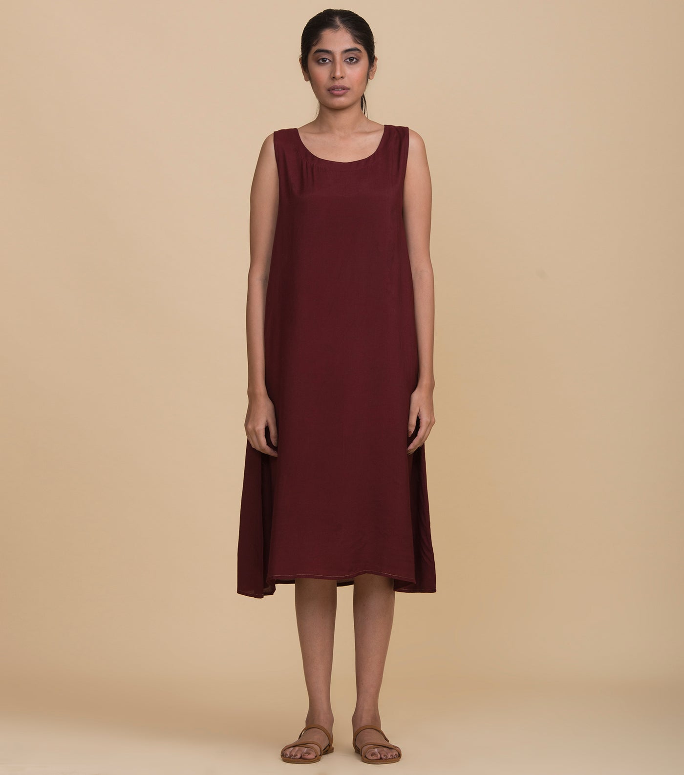 Maroon chanderi kedio set