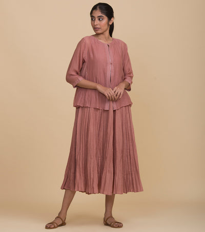 Rose chanderi kedio set