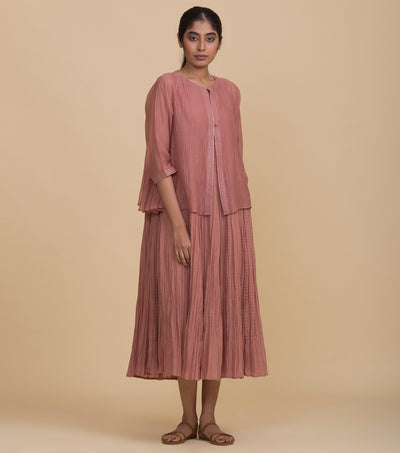 Rose chanderi kedio set