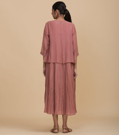 Rose chanderi kedio set