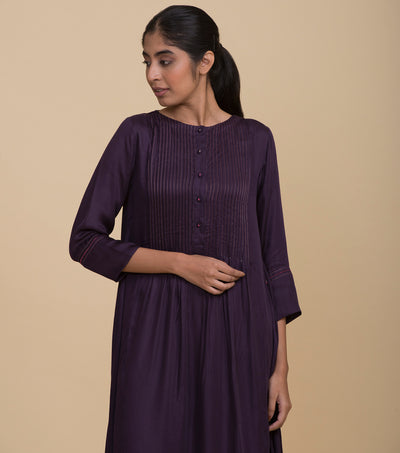 Purple viscose dress