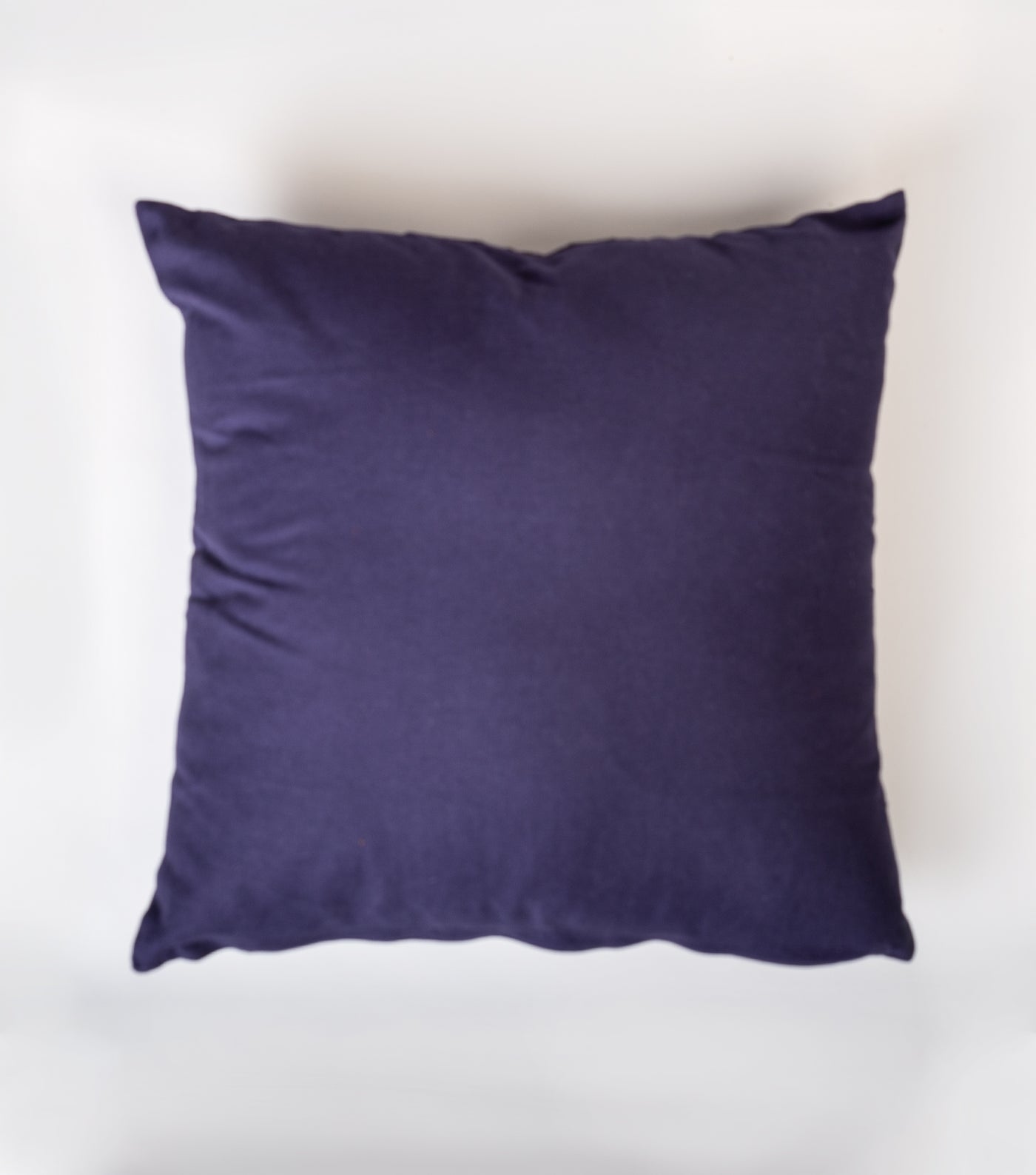 Purple Embroidered Cotton Cushion Cover