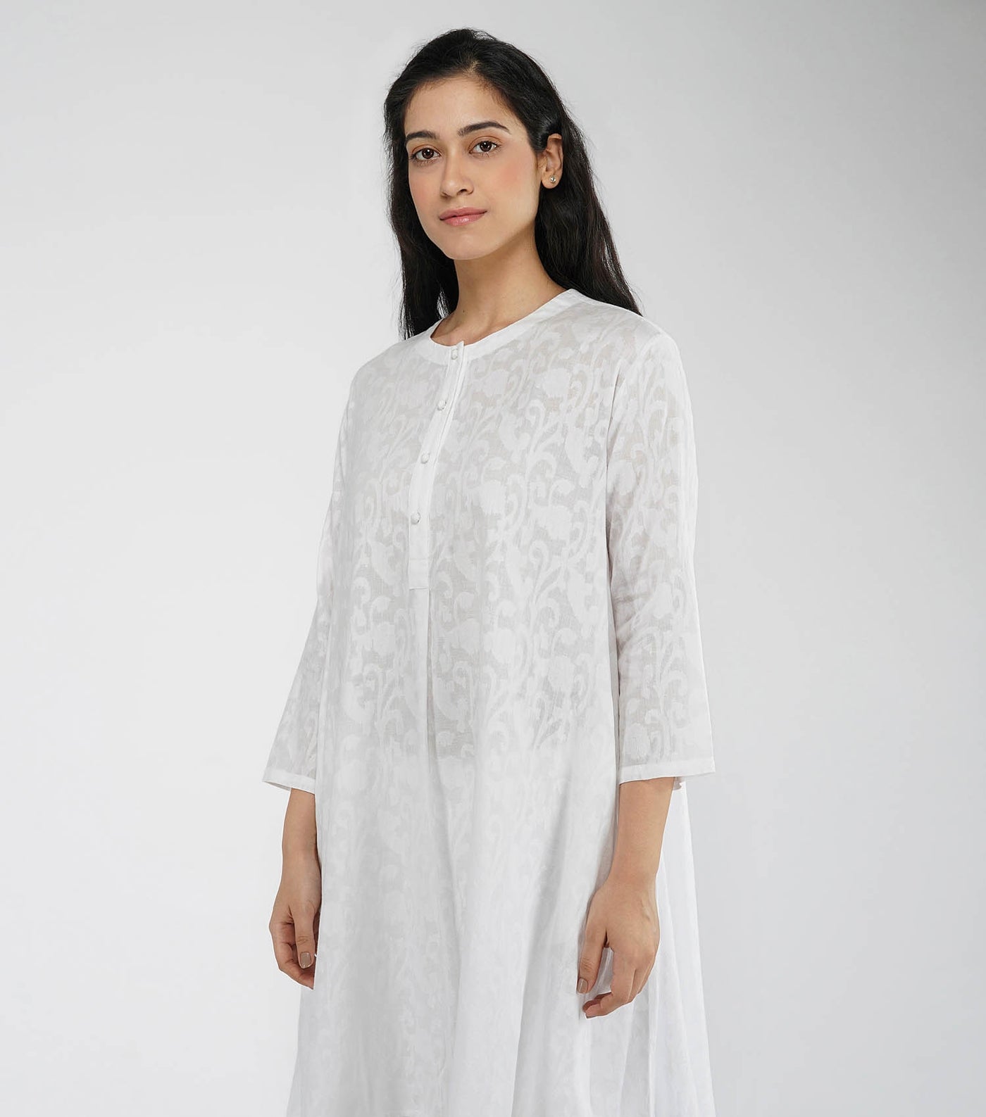 White flared kurta