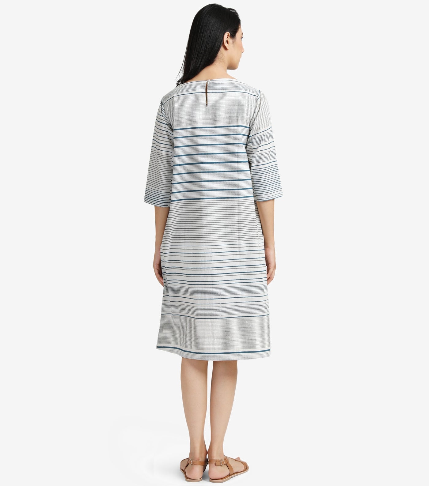 Natural striped cotton Dress