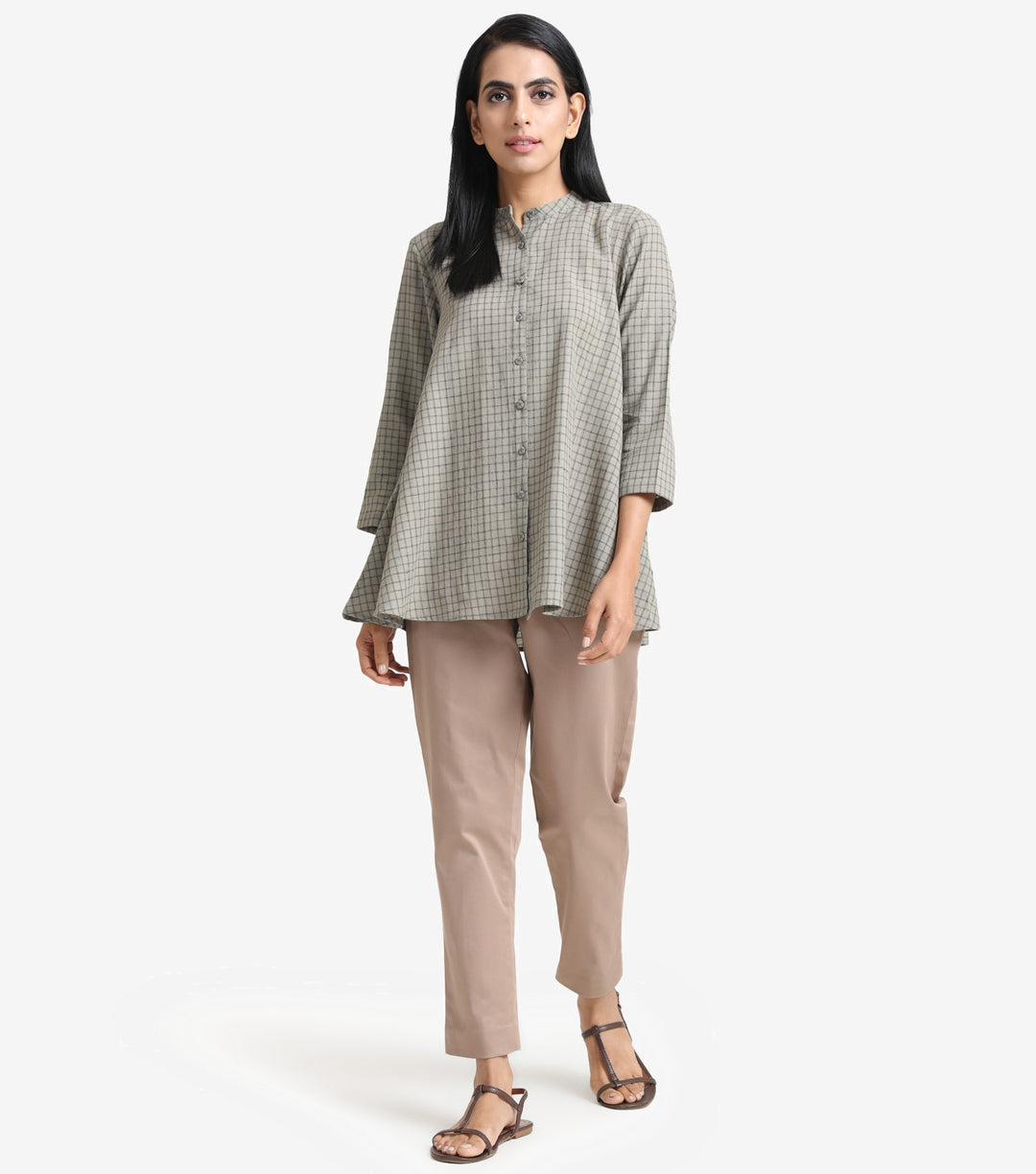 Veg cotton checked shirt