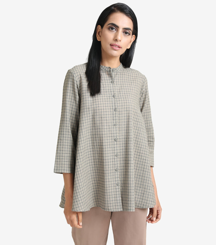 Veg cotton checked shirt