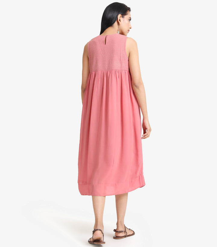 Pink georgette summer dress