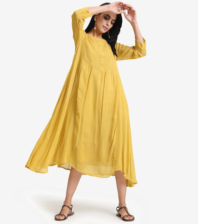 Yellow Georgette Dress
