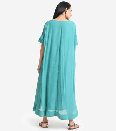 Sea-green georgette kaftan