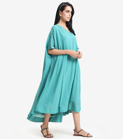 Sea-green georgette kaftan