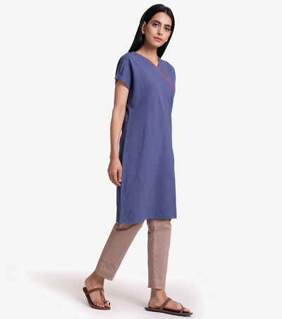 Blue Khadi Kurta