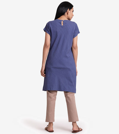 Blue Khadi Kurta