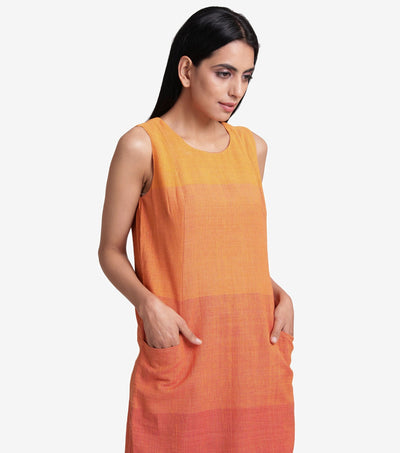 Color blocked Khadi Summer kurta