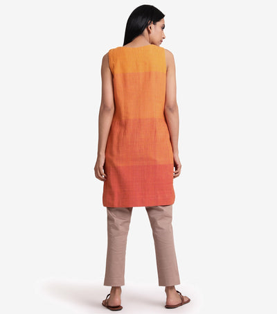 Color blocked Khadi Summer kurta