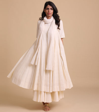 Natural chanderi crinkled dupatta