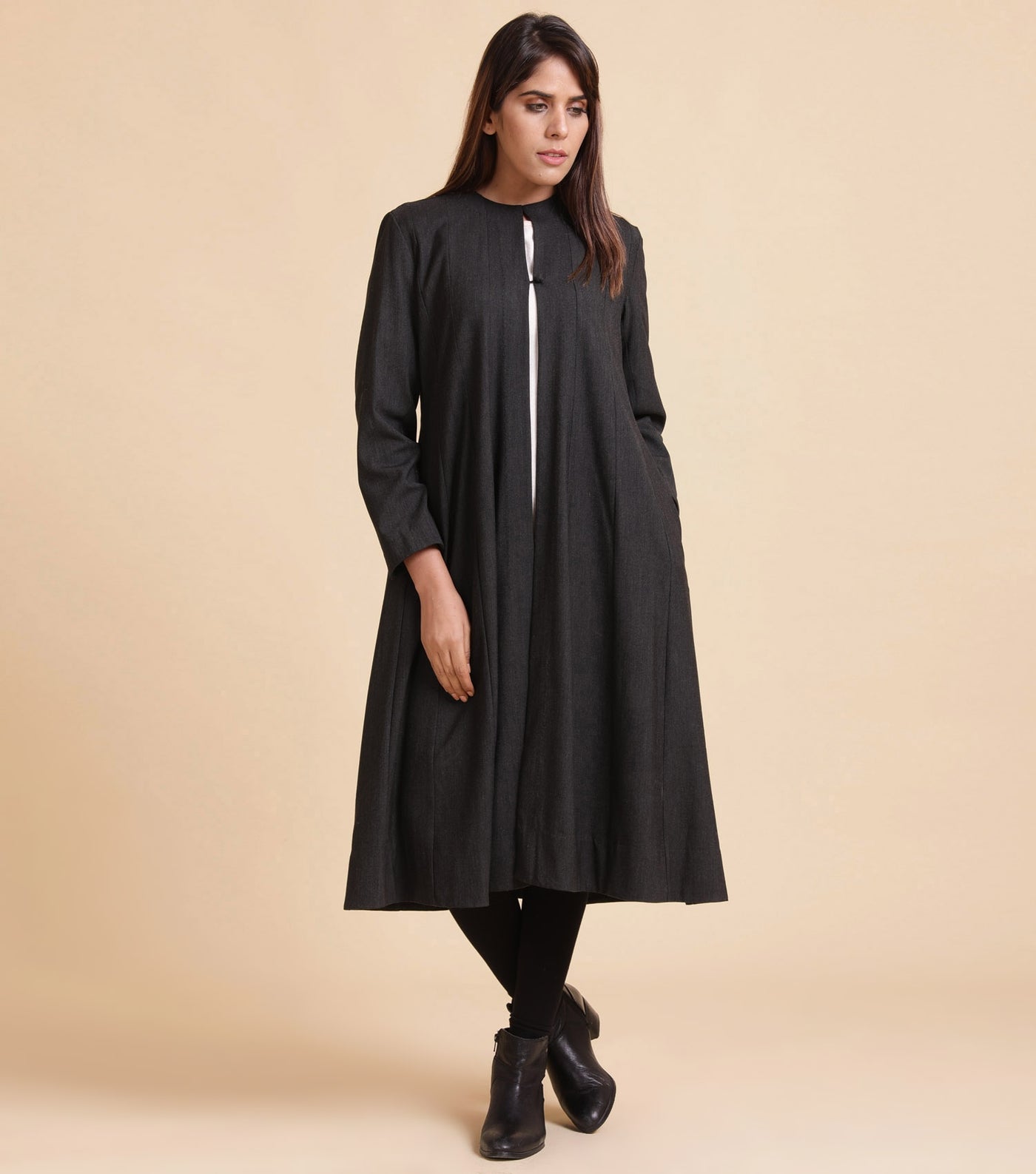 Black Fine Woolen Jacket