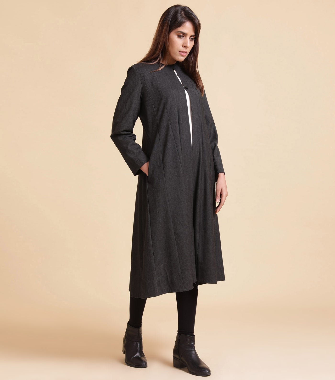 Black Fine Woolen Jacket