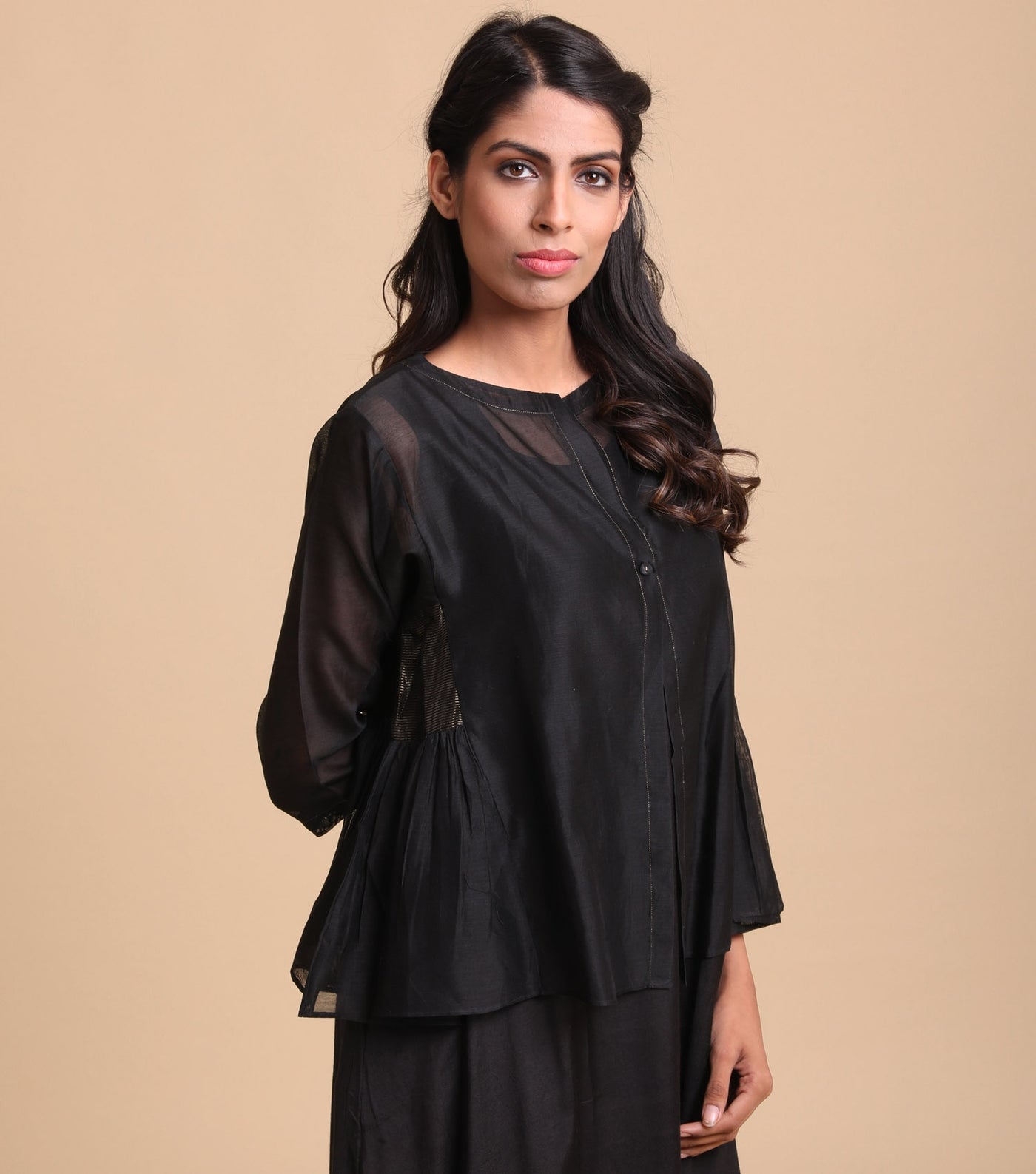 Black Chanderi Kedio Set