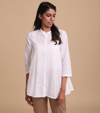 White solid cotton Shirt
