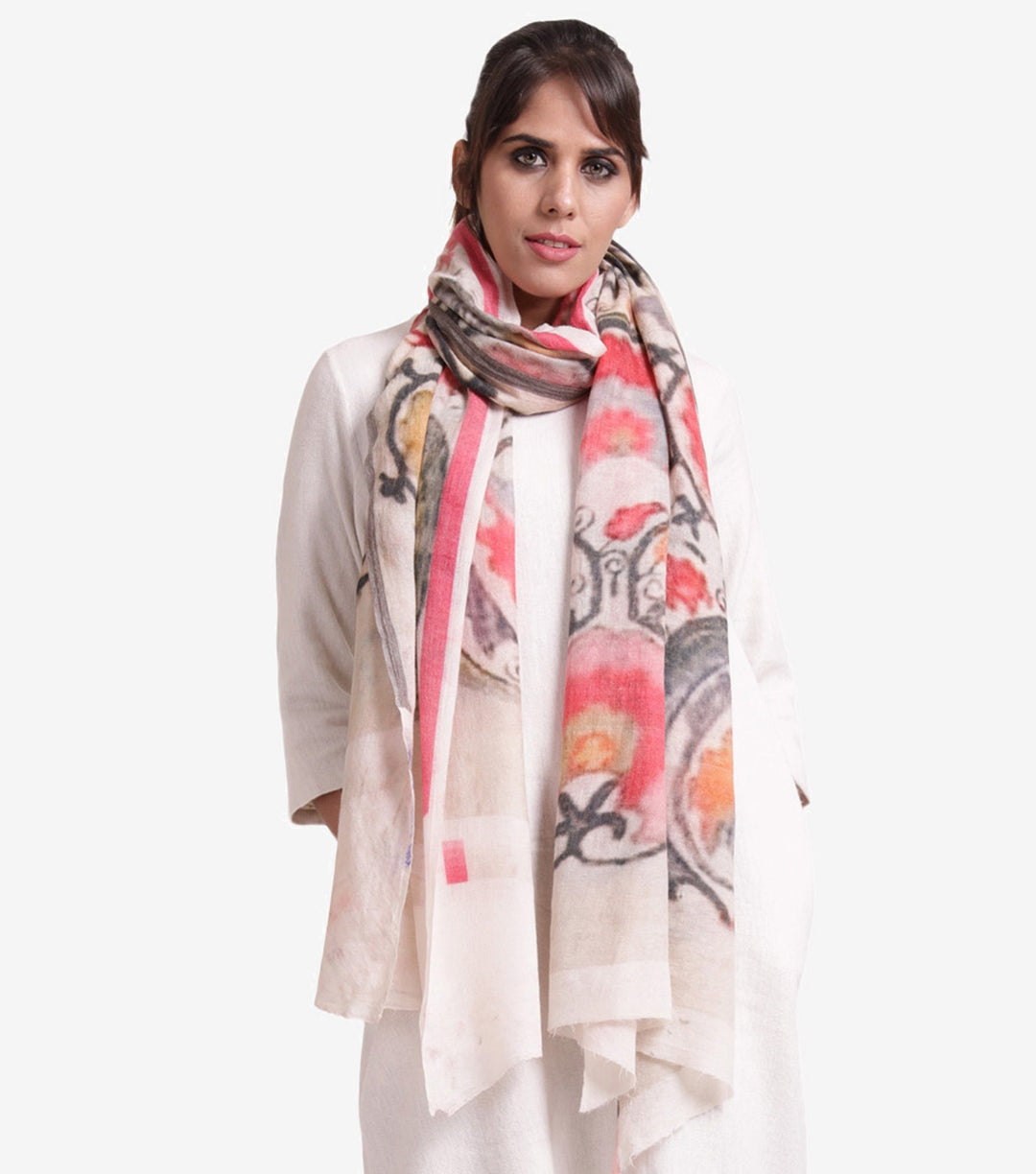 Digital printed wool stole