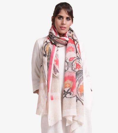 Digital printed wool stole