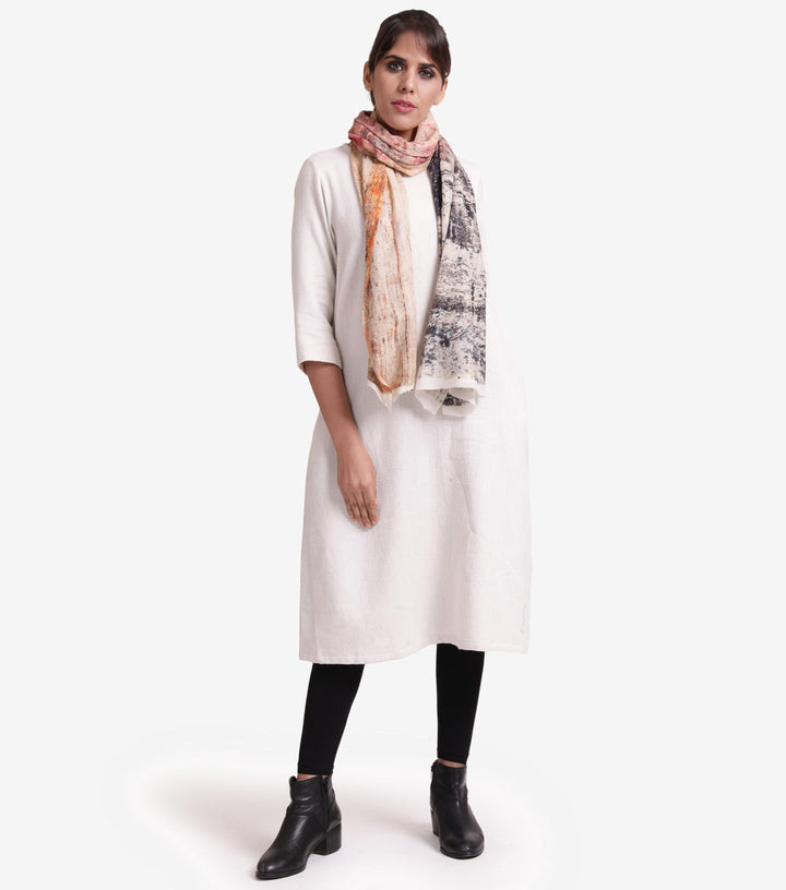 Digital printed wool stole