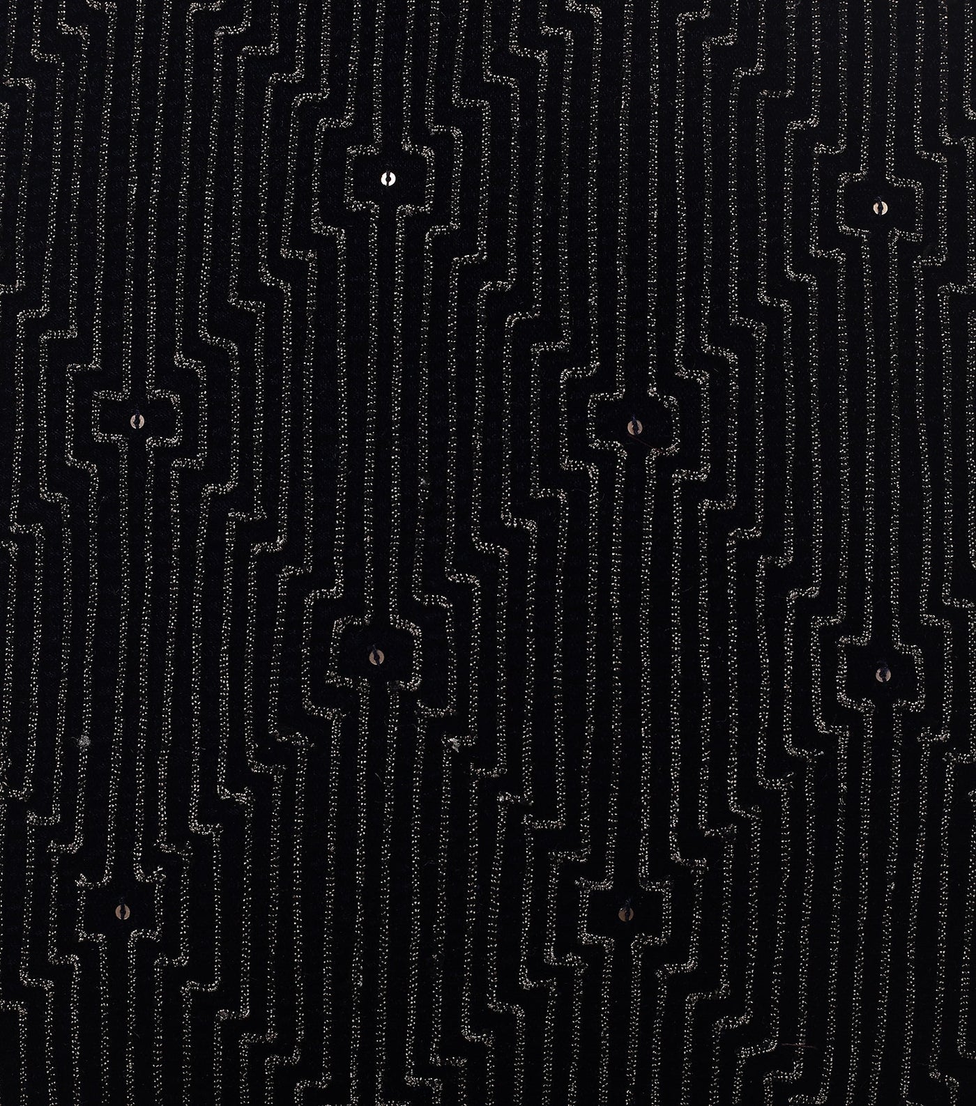 Symmetrical Bliss Navy Velvet Cushion Cover