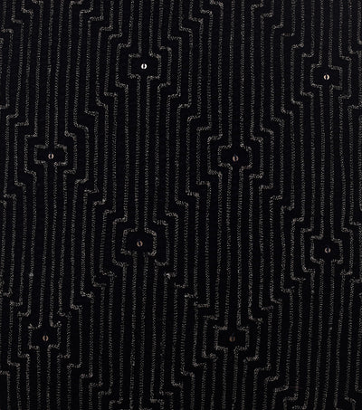 Symmetrical Bliss Navy Velvet Cushion Cover