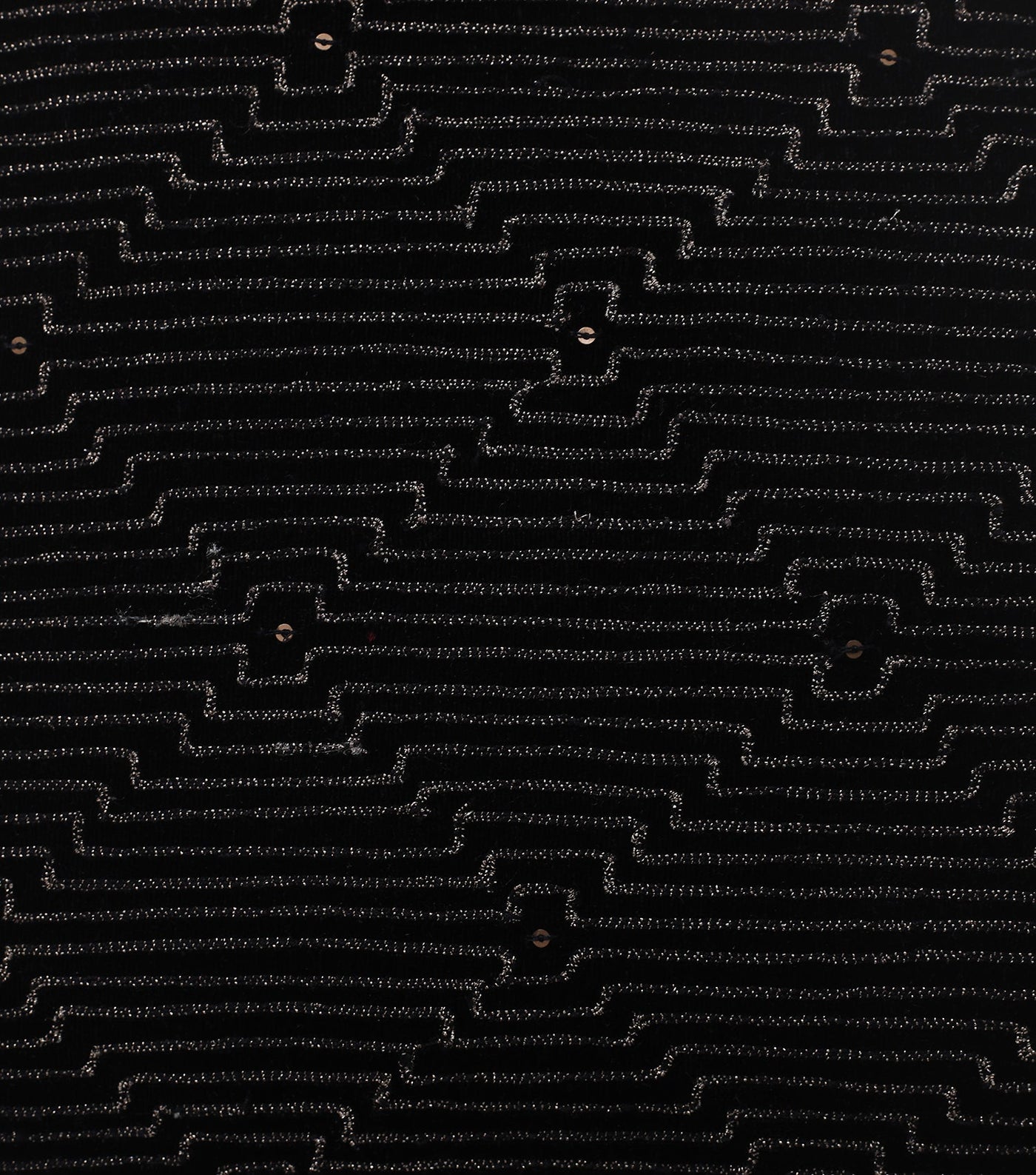 Symmetrical Bliss Black Velvet Cushion Cover