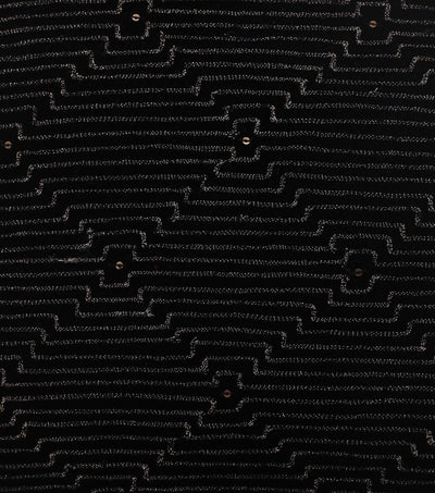 Symmetrical Bliss Black Velvet Cushion Cover