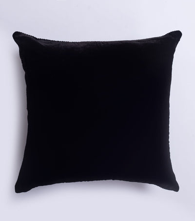 Symmetrical Bliss Black Velvet Cushion Cover