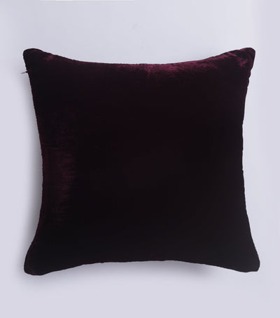 Symmetrical Bliss Wine Velvet Cushion Cover