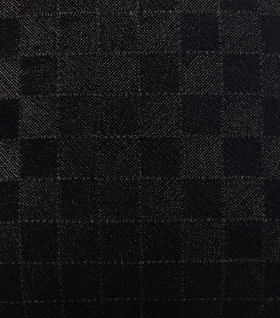 Checked Bling Navy Velvet Cushion Cover