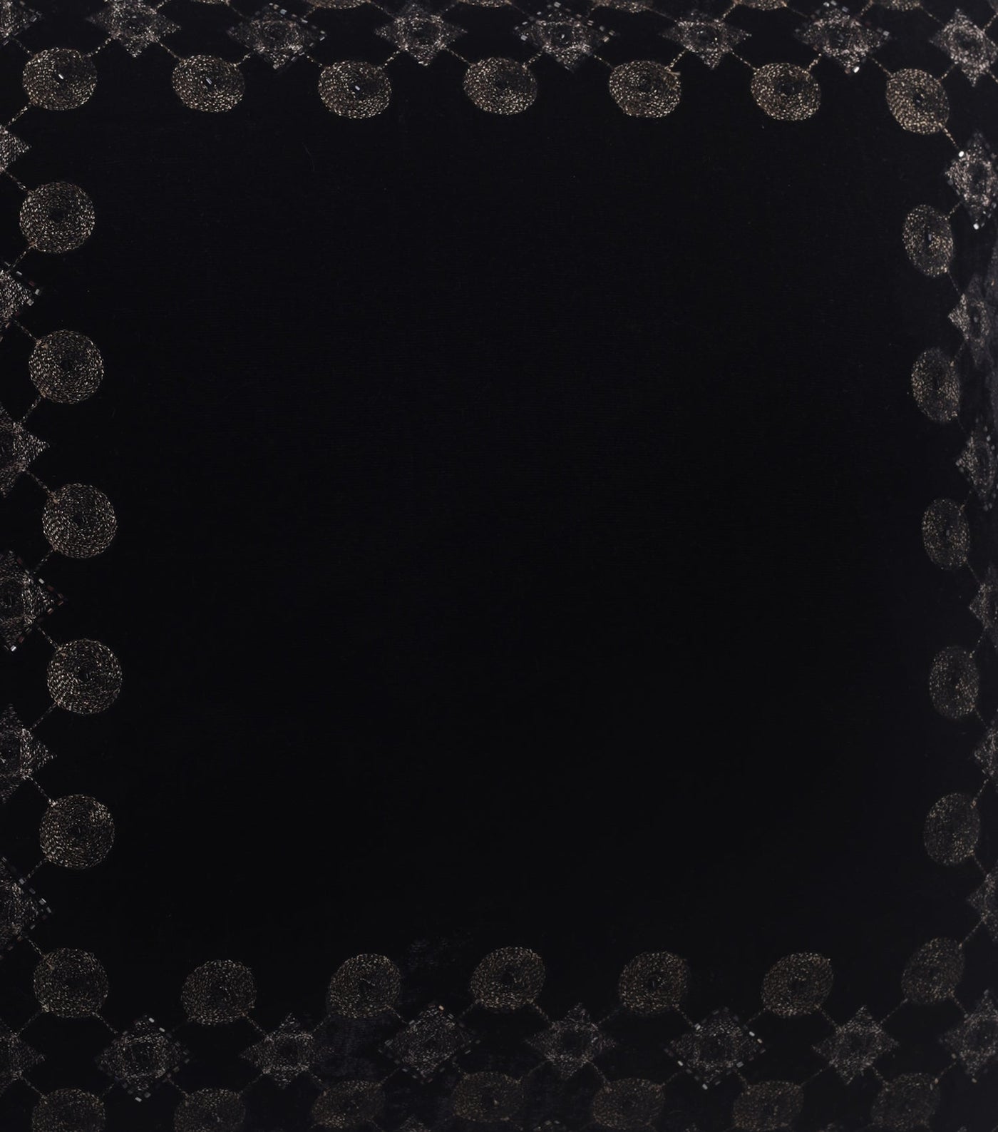 Liner Jaal Black Velvet Cushion Cover
