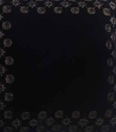 Liner Jaal Black Velvet Cushion Cover