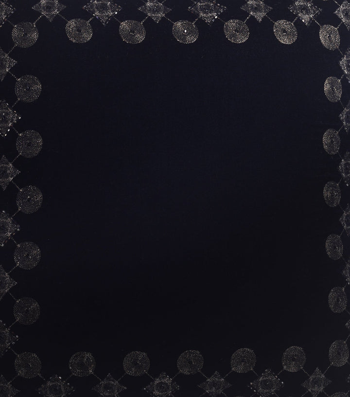 Liner Jaal Navy Velvet Cushion Cover