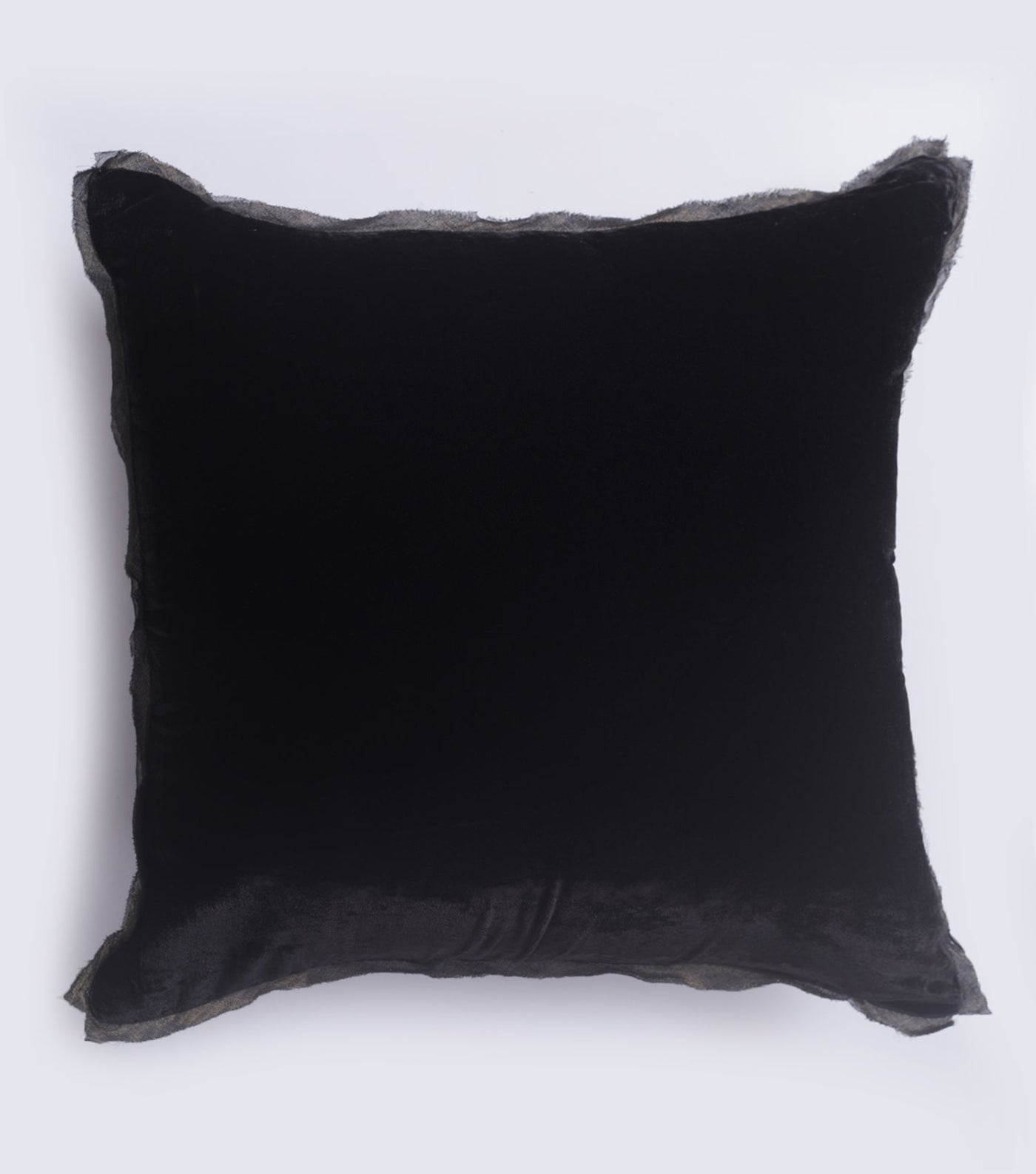 Liner Square Black Velvet Cushion Cover