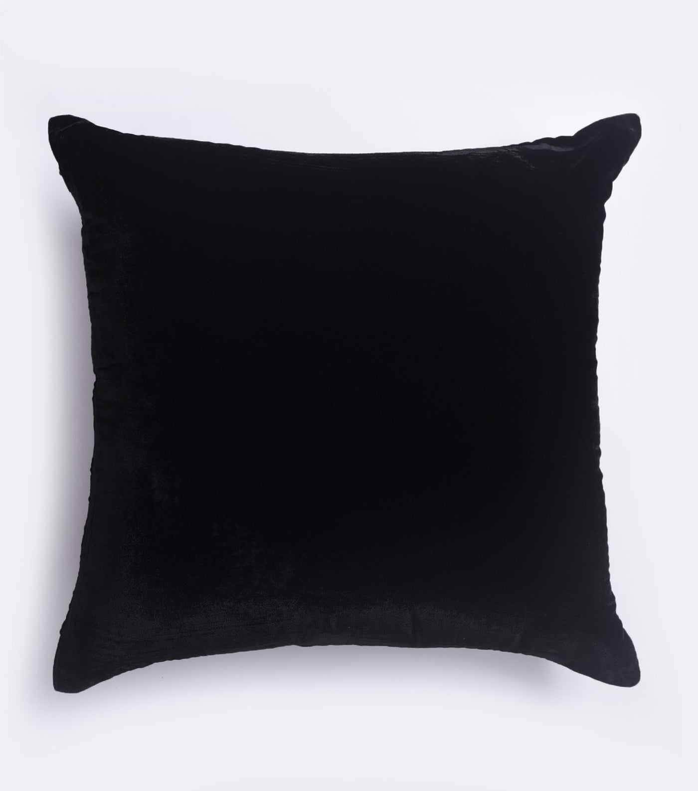 Floral Splatter Black Velvet Cushion Cover