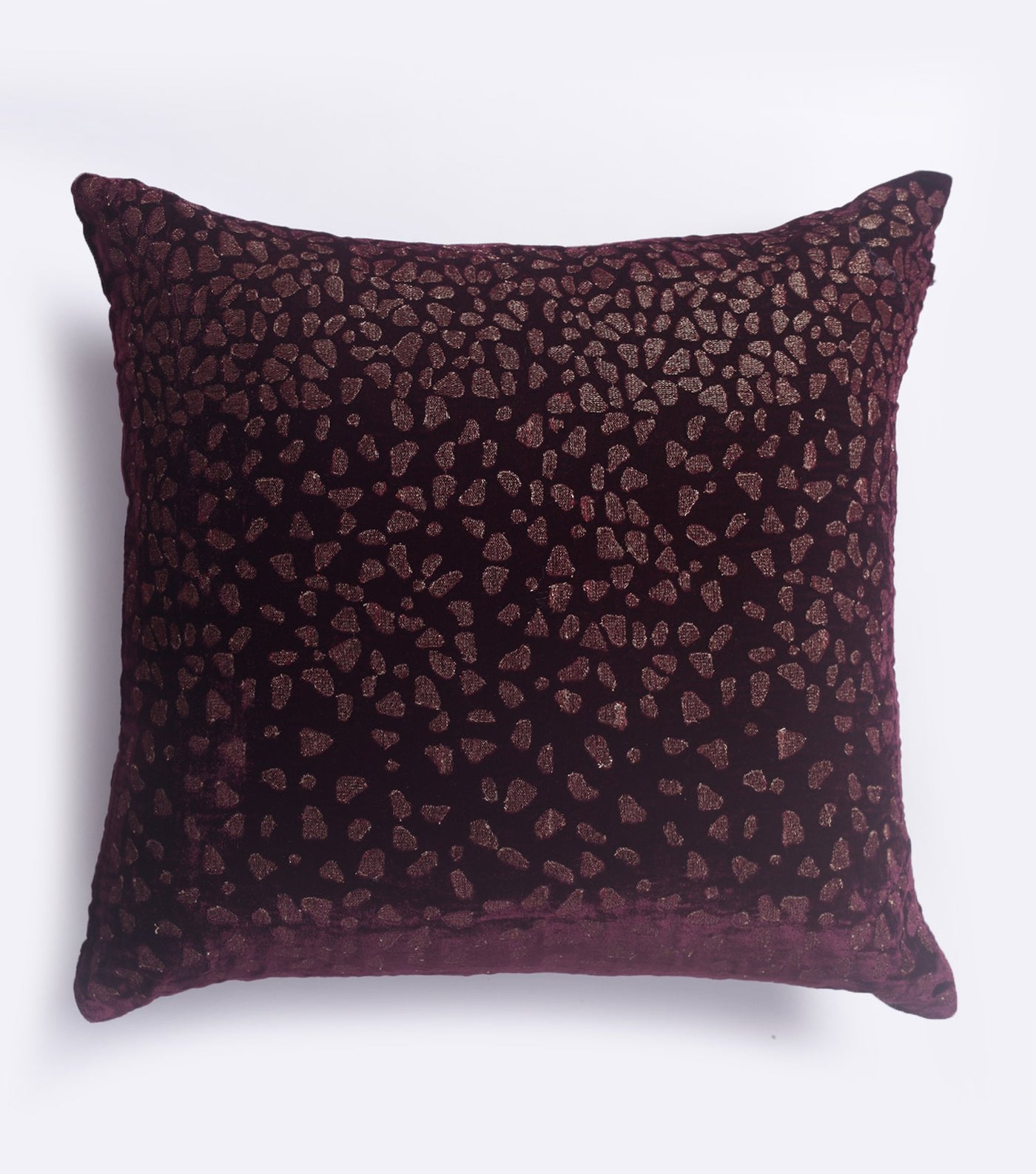 Enchanting Leopard Wine Velvet Cushion Cover