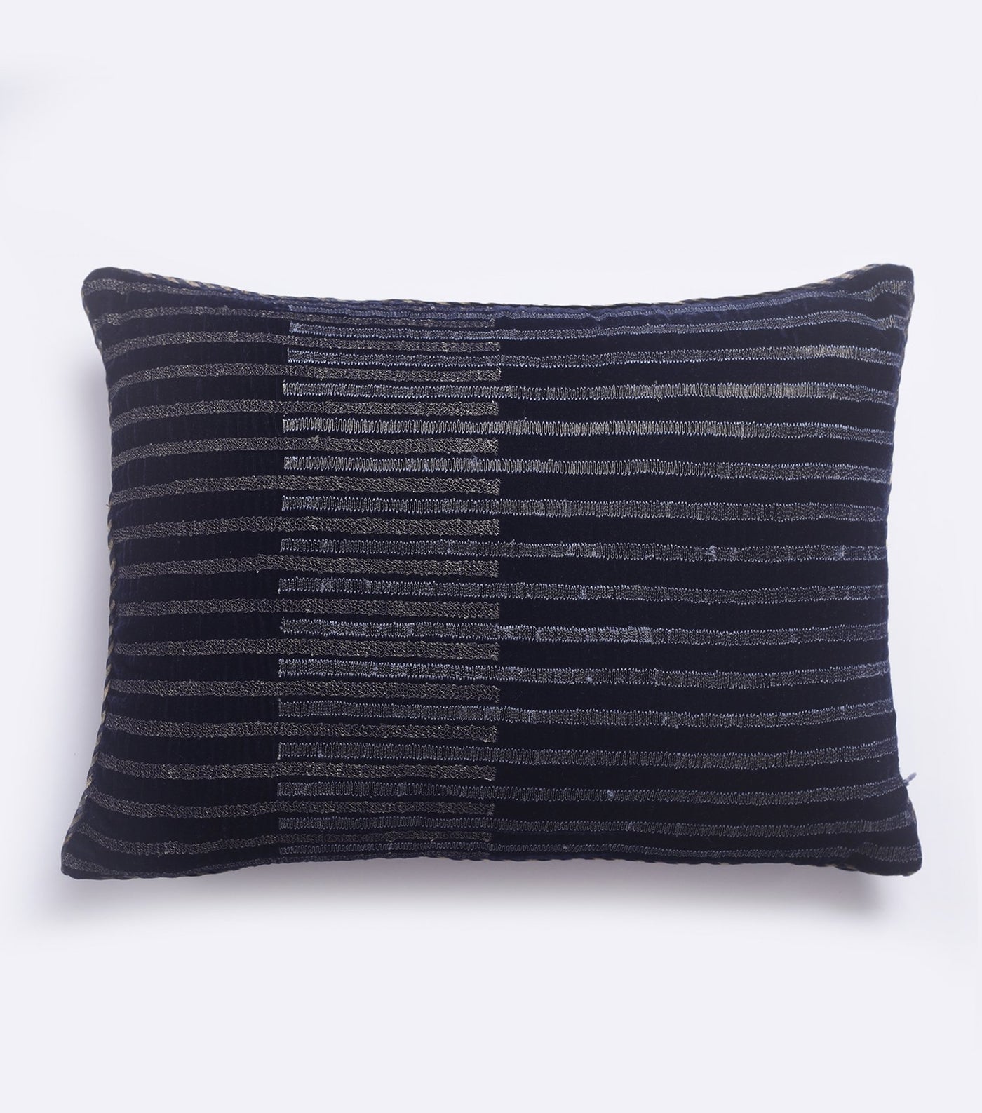 Twinkling Stripes Navy Velvet Cushion Cover