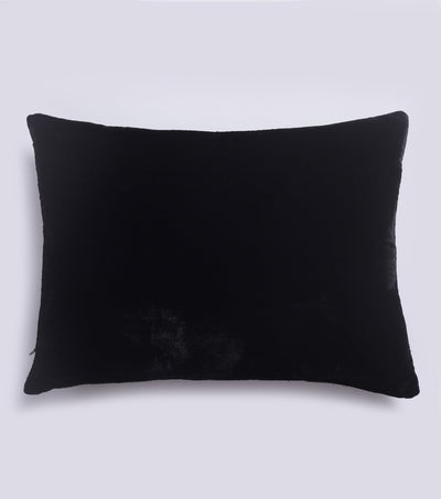 Maze Black Velvet Cushion Cover