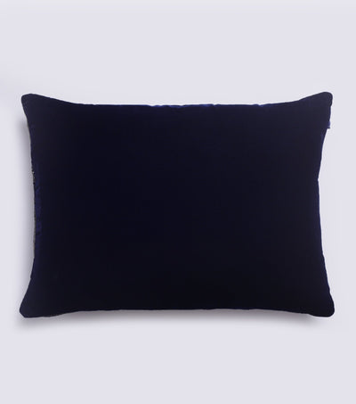 Maze Navy Velvet Cushion Cover