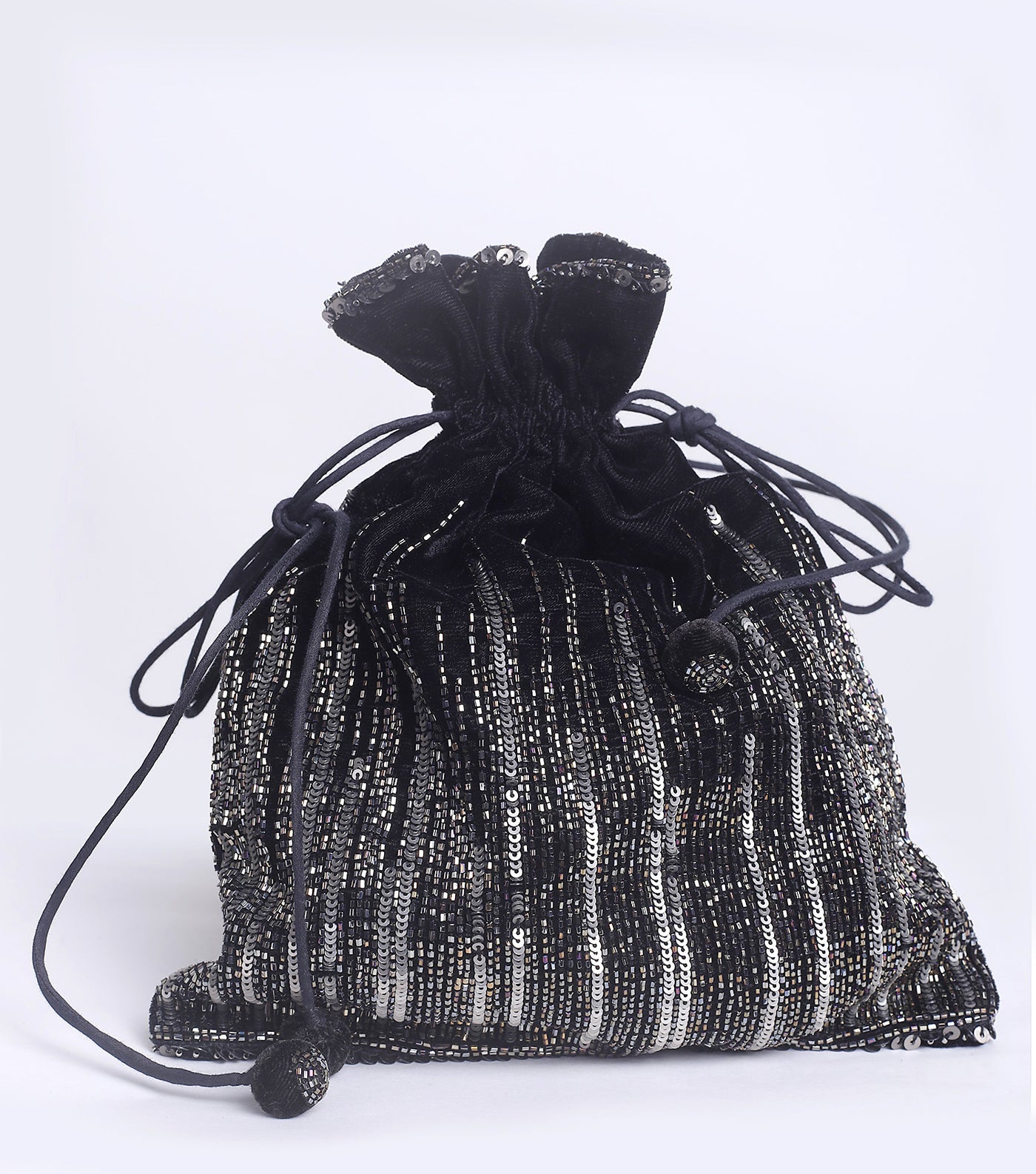 Glorious of Love Black Velvet Potli