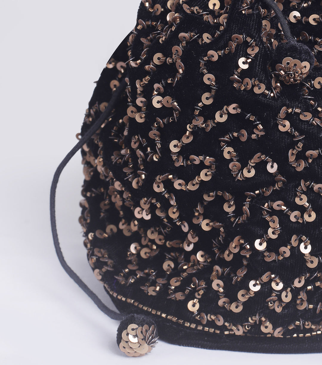 Ocean of Wonders Black Velvet Potli