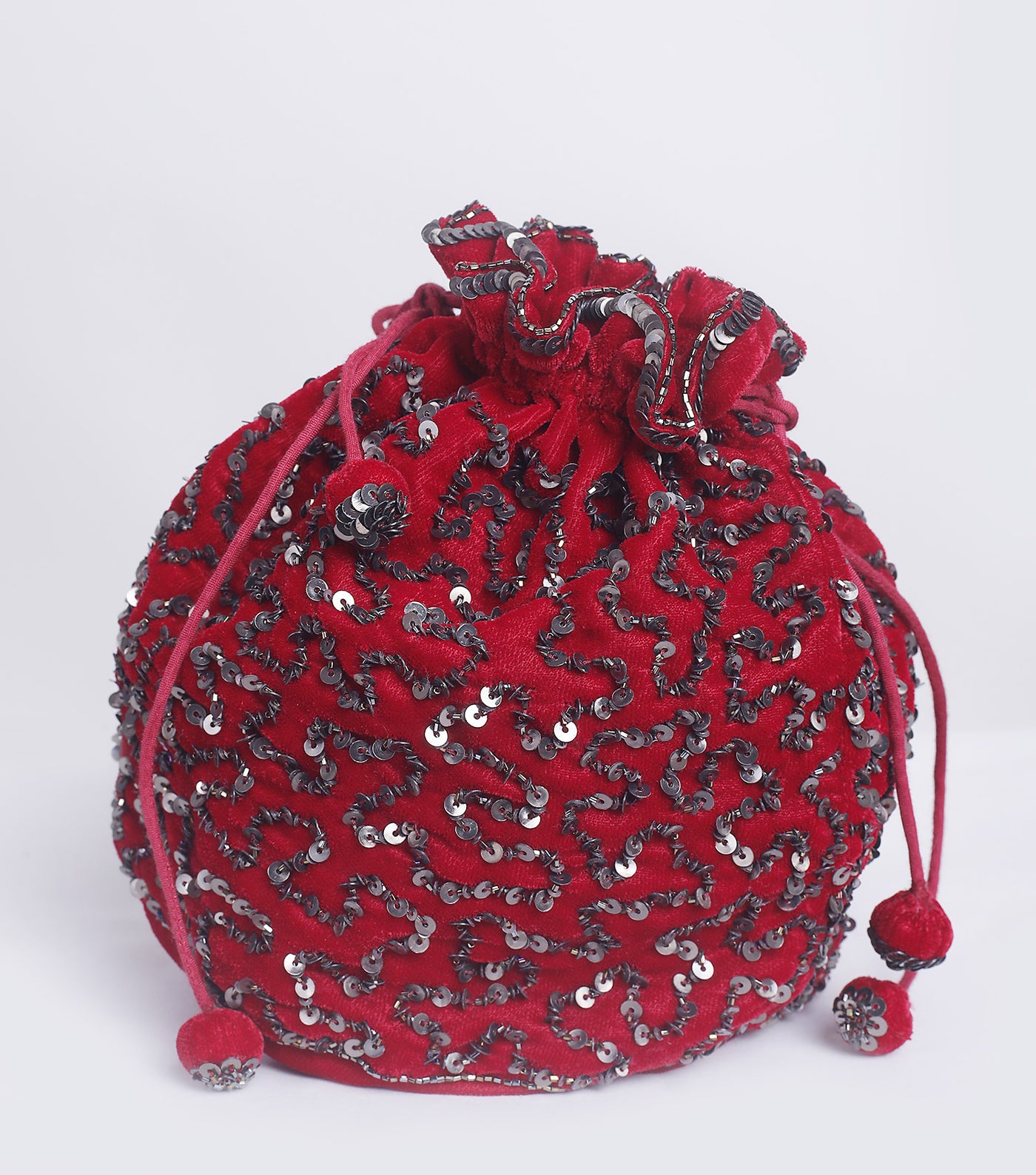 Ocean of Wonders Red Velvet Potli