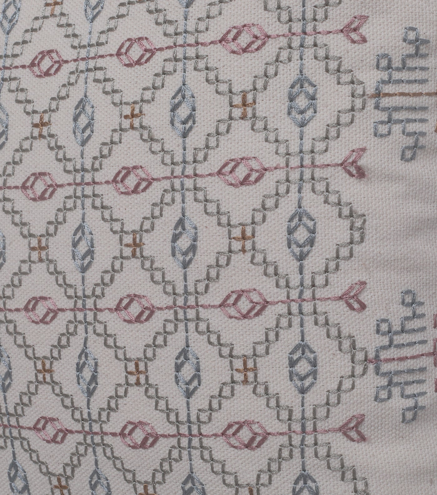 Natural vintage embroidery Cushion Cover