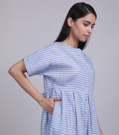 Stripe Cotton Linen Dress